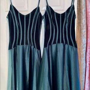 Tadashi Emerald Green Velvet & Satin Dresses